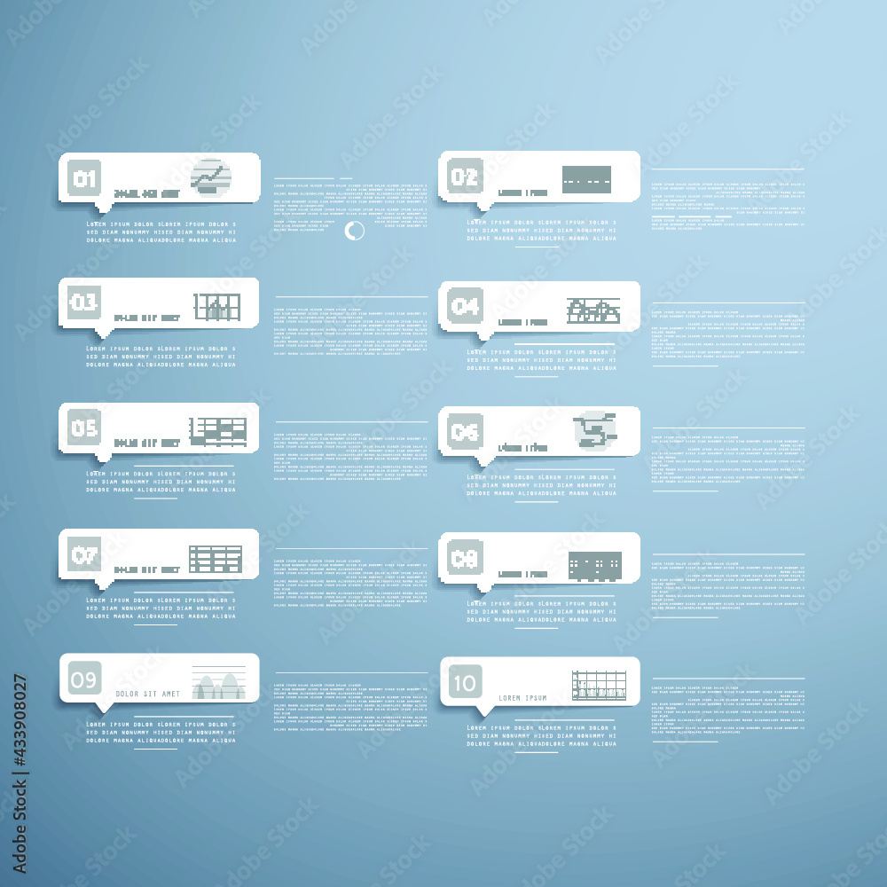 Template for infographic, parts, steps or processes Template for infographic, parts, steps or processes