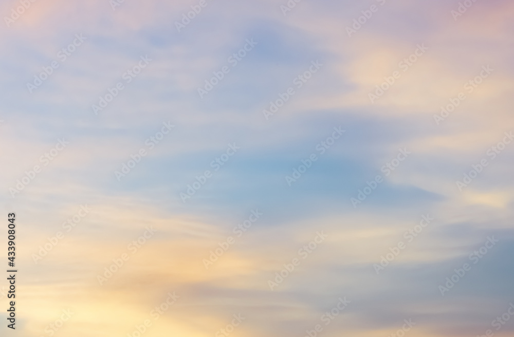 Abstract colorful of clouds and sky on sunshine for texture background.