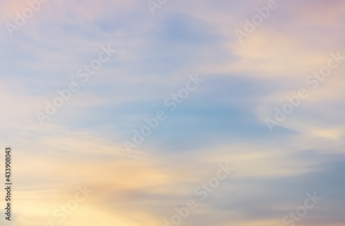 Abstract colorful of clouds and sky on sunshine for texture background.