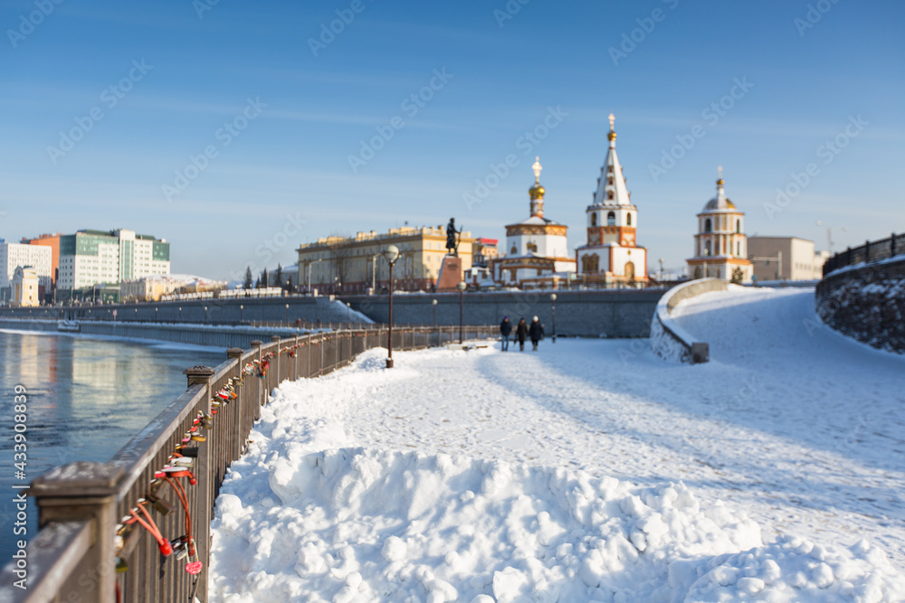 Obraz premium Old church In the city of Irkutsk Russia
