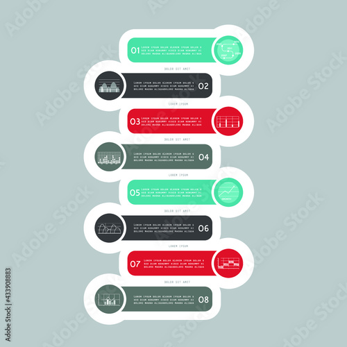 Infographics design vector. Modern infographic design templatet presentation