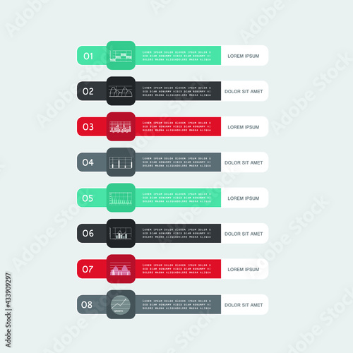 Infographics design vector. Modern infographic design templatet presentation