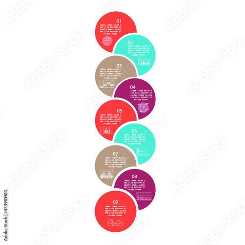 Infographics design vector. Modern infographic design templatet presentation