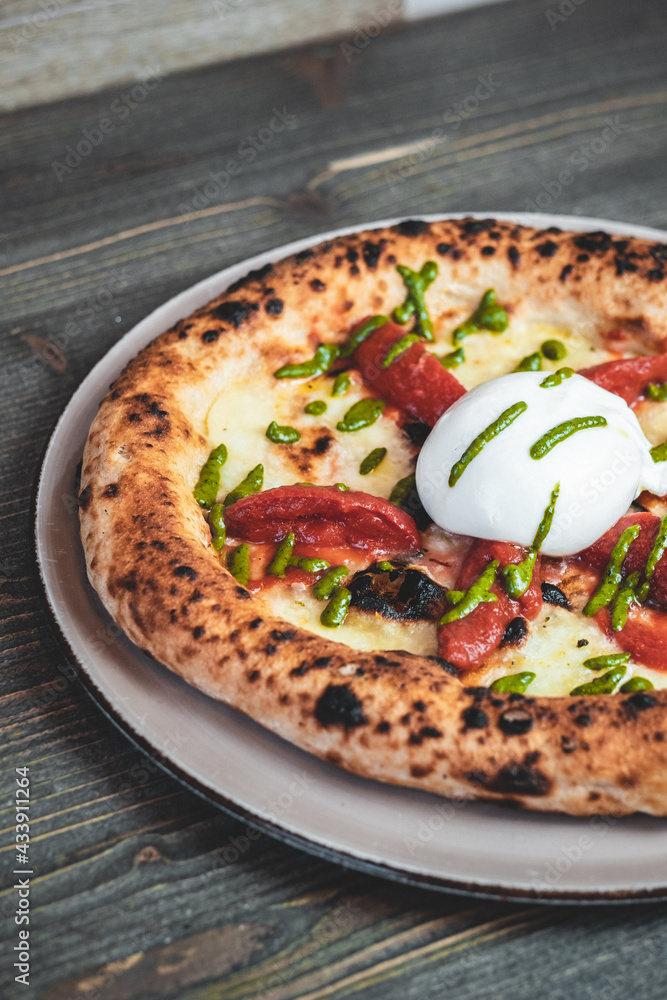 ristorante pizza pizzeria mortadella salami pizzas tomato mozzarella