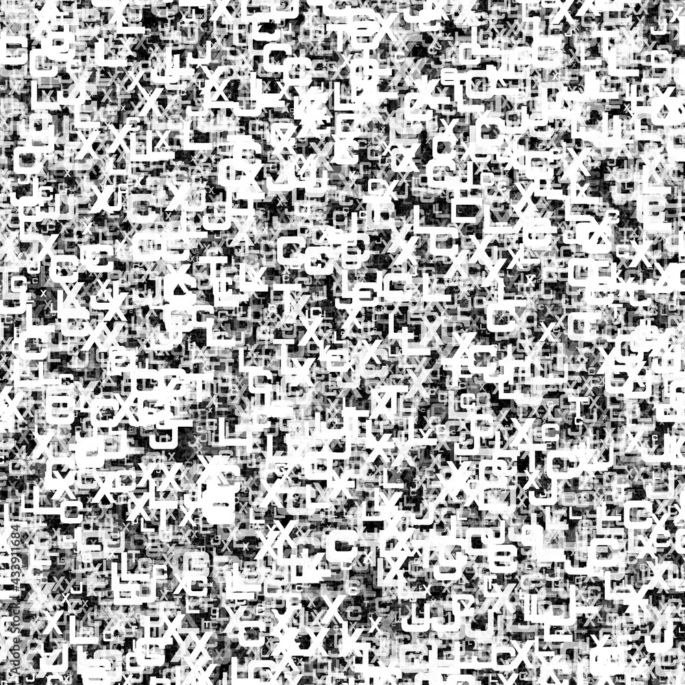 Fototapeta premium Alphabet texture background, digital art illustration work