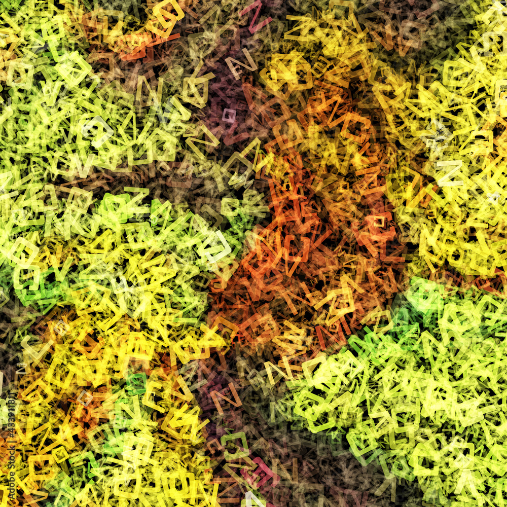 Obraz premium Alphabet texture background, digital art illustration work