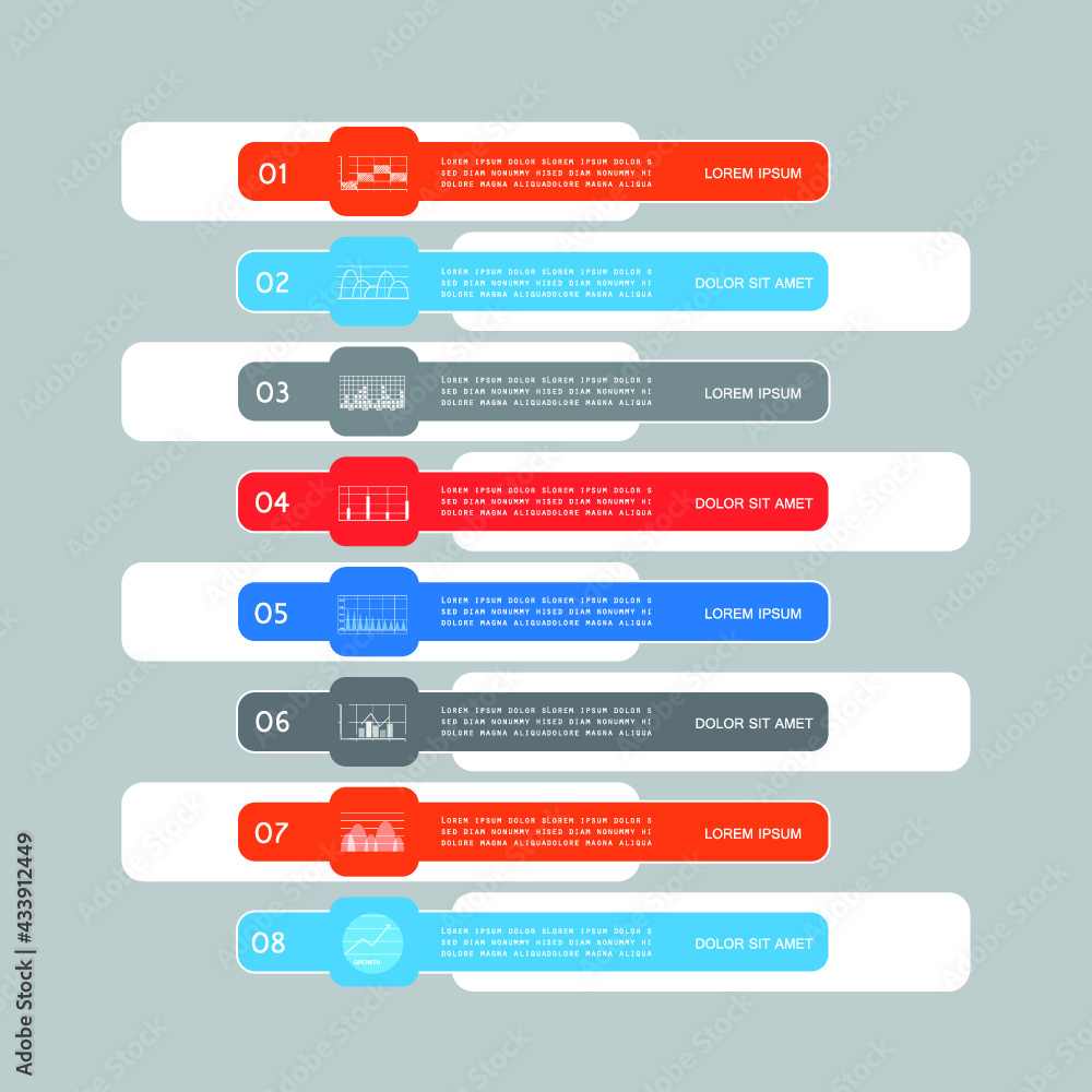 Template for infographic, parts, steps or processes Template for infographic, parts, steps or processes