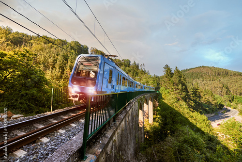 Blue train Bilbao to Bermeo