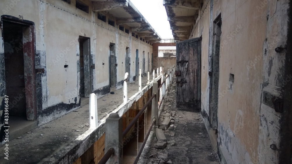 Abandoned prison in the former Ussher Fort in Accra, Ghana.