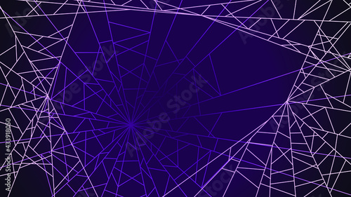 Spider Web On Dark Background Halloween Design Elements Spooky Scary Horror Decor Vector