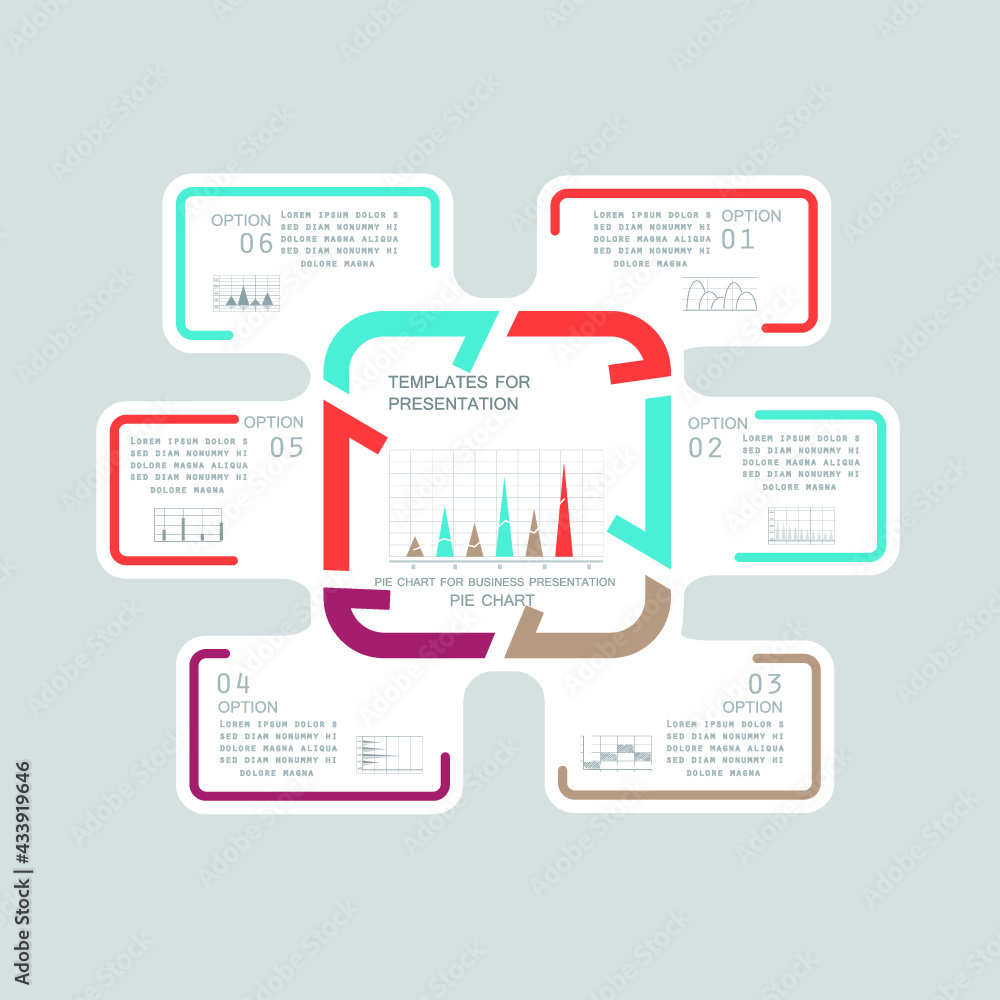 Naklejka premium Infographic design template, business concept with steps or processes