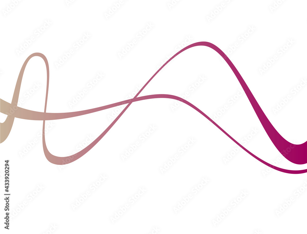 Wavy lines with brown and purple gradations