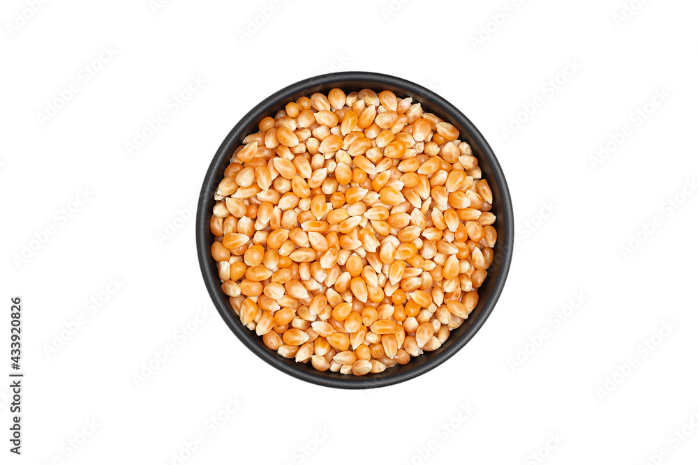Canned corn in the white background isolated with clipping path. Seed dry food set in the bowl food agriculture canned with top view macro natural vegetable and grains healthy uncooked raw. Canned corn in the white background isolated with clipping path. Seed dry food set in the bowl food agriculture canned with top view macro natural vegetable and grains healthy uncooked raw.