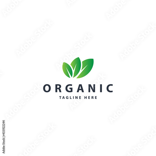 Green leaf logo ecology nature element vector icon. Tree logo concept vector illustration