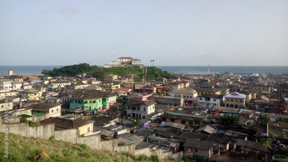 View on the city of Elmina, Ghana
