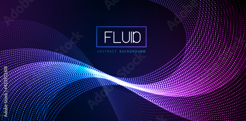 Modern minimal abstract fluid background. Neon disco party background