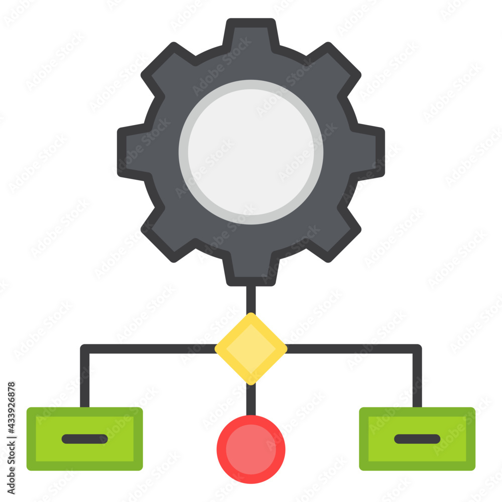 Modern style icon of network setting Modern style icon of network setting