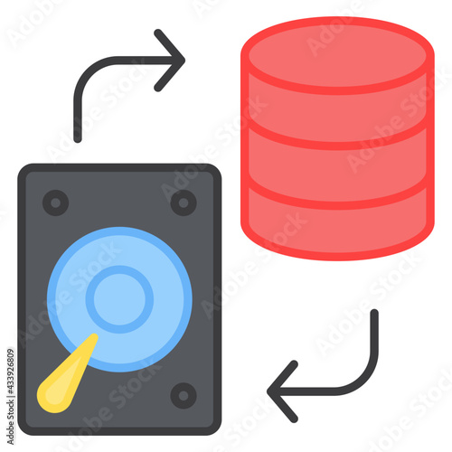 An icon design of data transfer
