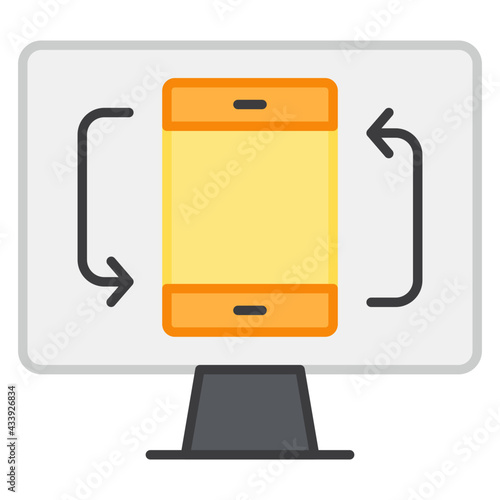 An icon design of data transmission

