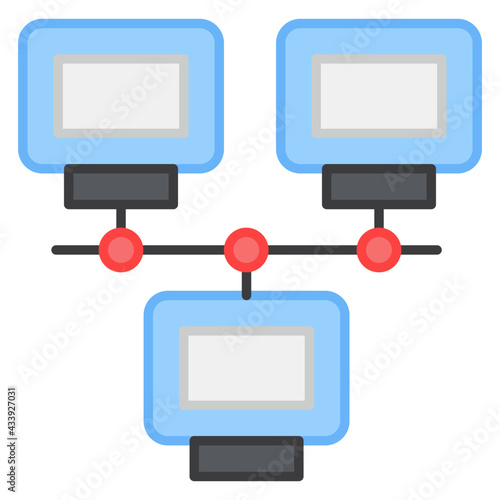 Computer connections denoting concept of lan network 