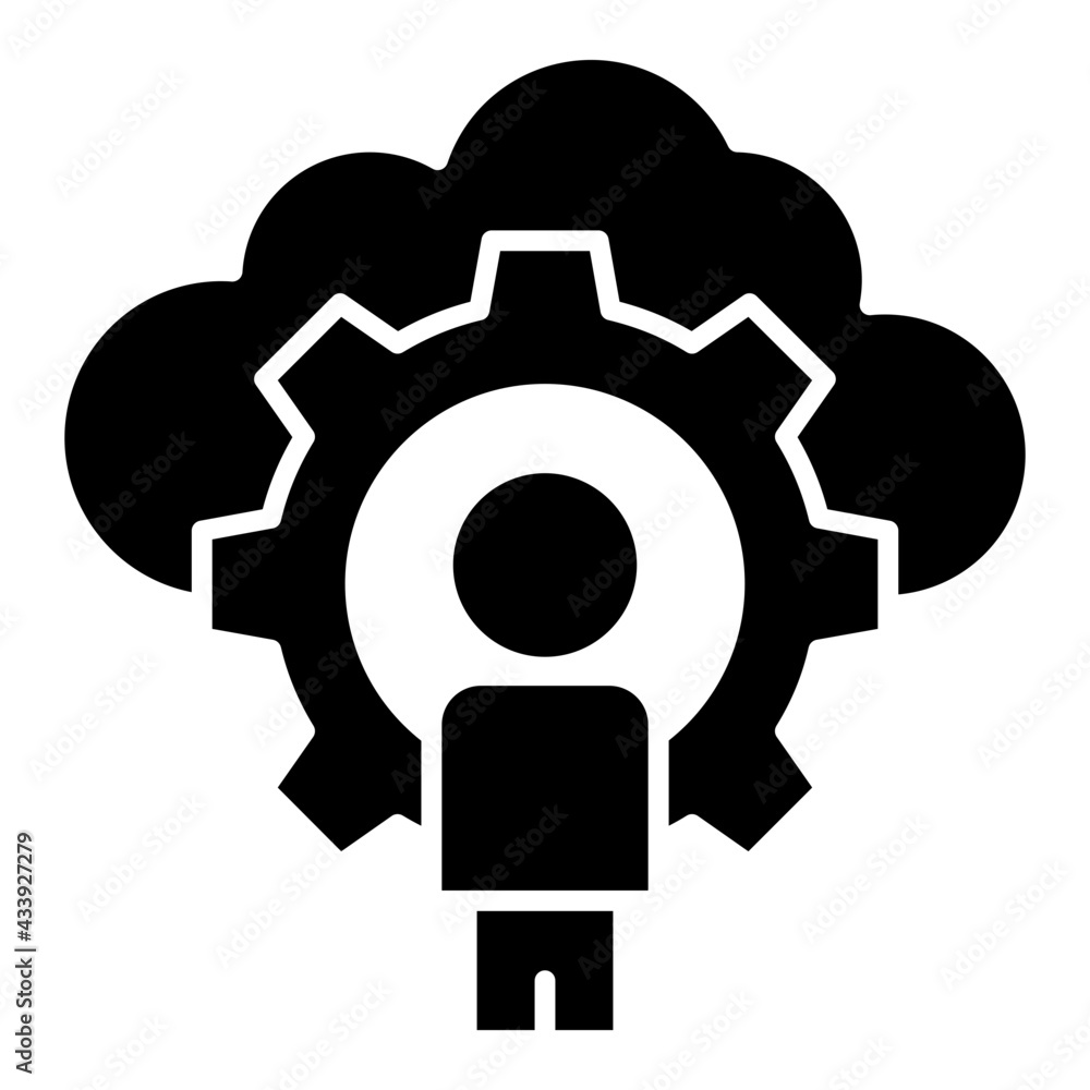 A creative design icon of cloud manager A creative design icon of cloud manager