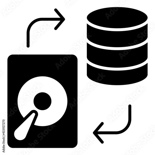 An icon design of data transfer