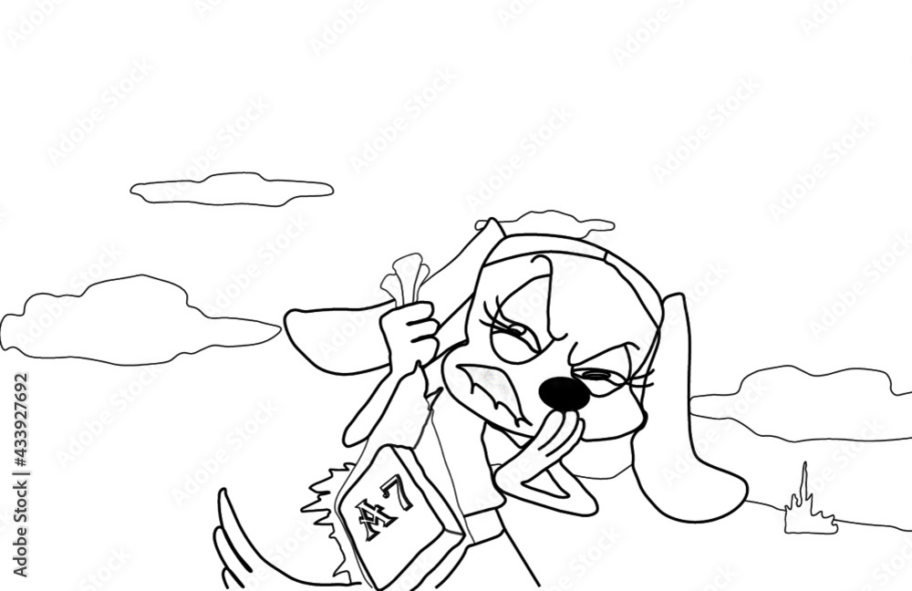 Fototapeta premium BRANDY AND MR. WHISKERS, бренди и мистер вискерс 