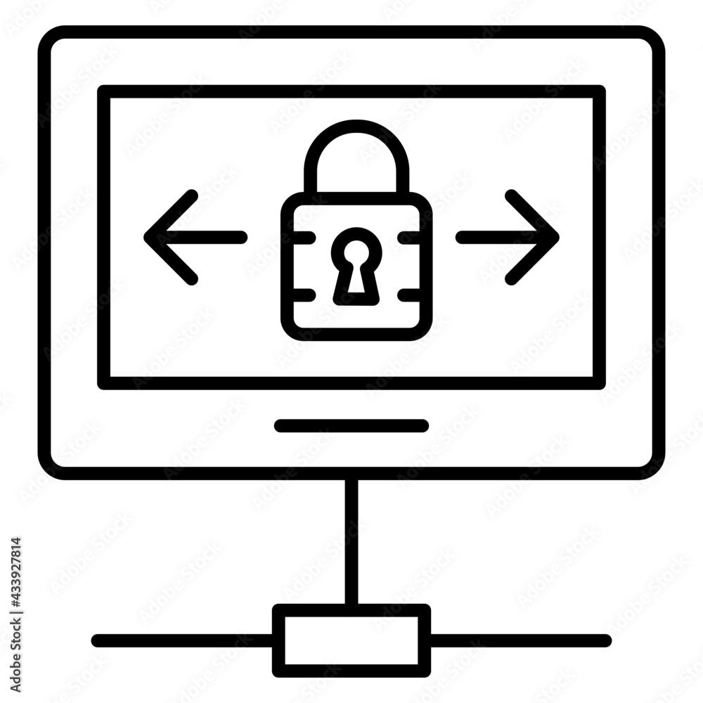 An icon design of secure network An icon design of secure network
