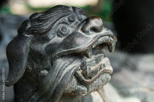 Cooper sculpture of ancient style dragon