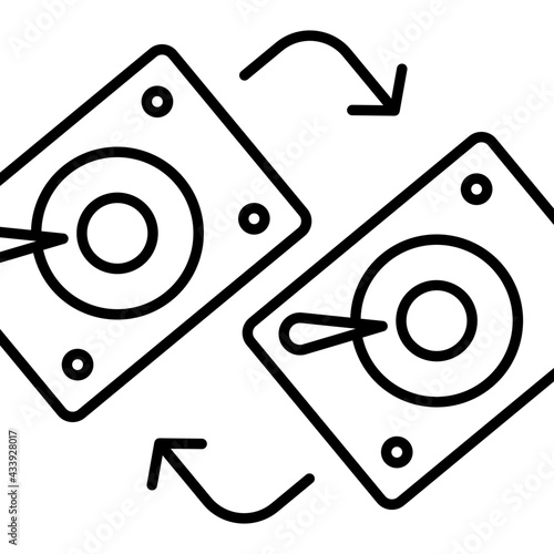 An icon design of data transmission