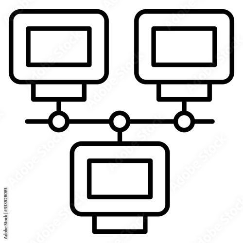 Computer connections denoting concept of lan network 