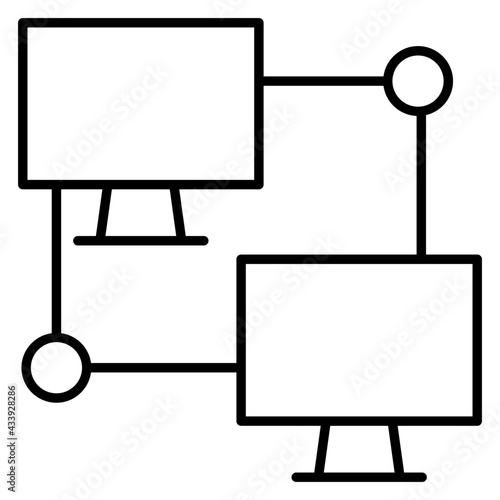 Computer connections denoting concept of connected devices 