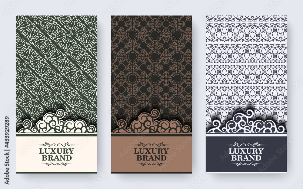 Fototapeta premium vintage ornamental greeting card vector template