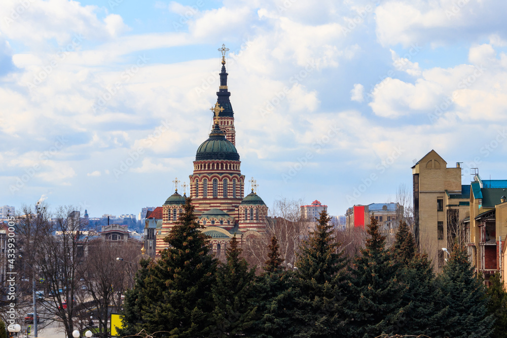 View of Annunciation cathedral in Kharkov, Ukraine