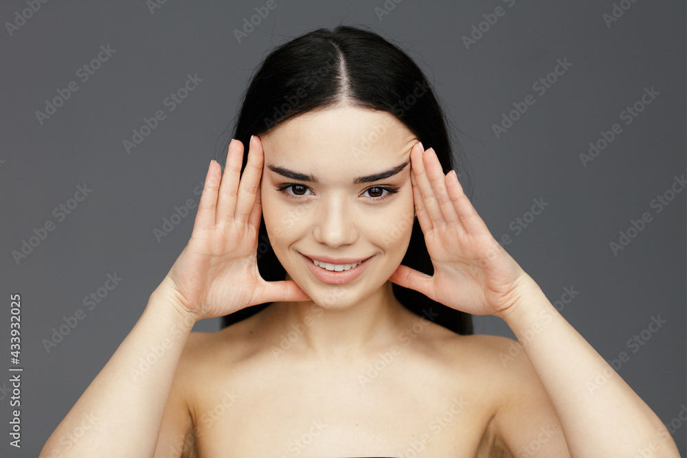 Young beautiful glamour woman face Young beautiful glamour woman face