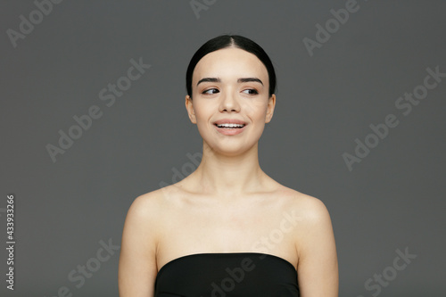 Young beautiful glamour woman face