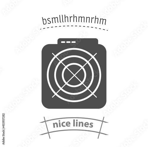 asic miner simple vector icon. asic miner icon
