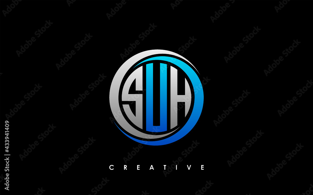 SUH Letter Initial Logo Design Template Vector Illustration SUH Letter Initial Logo Design Template Vector Illustration