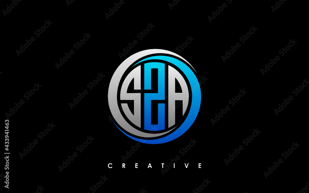 SZA Letter Initial Logo Design Template Vector Illustration SZA Letter Initial Logo Design Template Vector Illustration