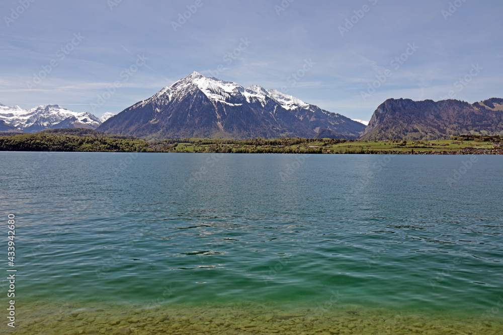 Naklejka premium Thunersee, Alpen, Schweiz