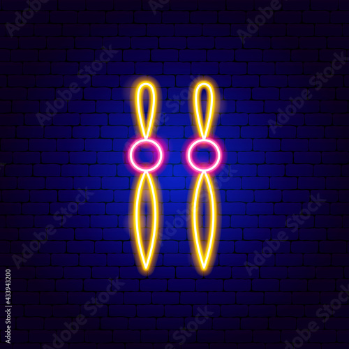 Earrings Neon Sign