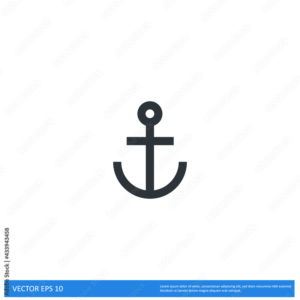 anchor icon nautical symbol simple design element anchor icon nautical symbol simple design element