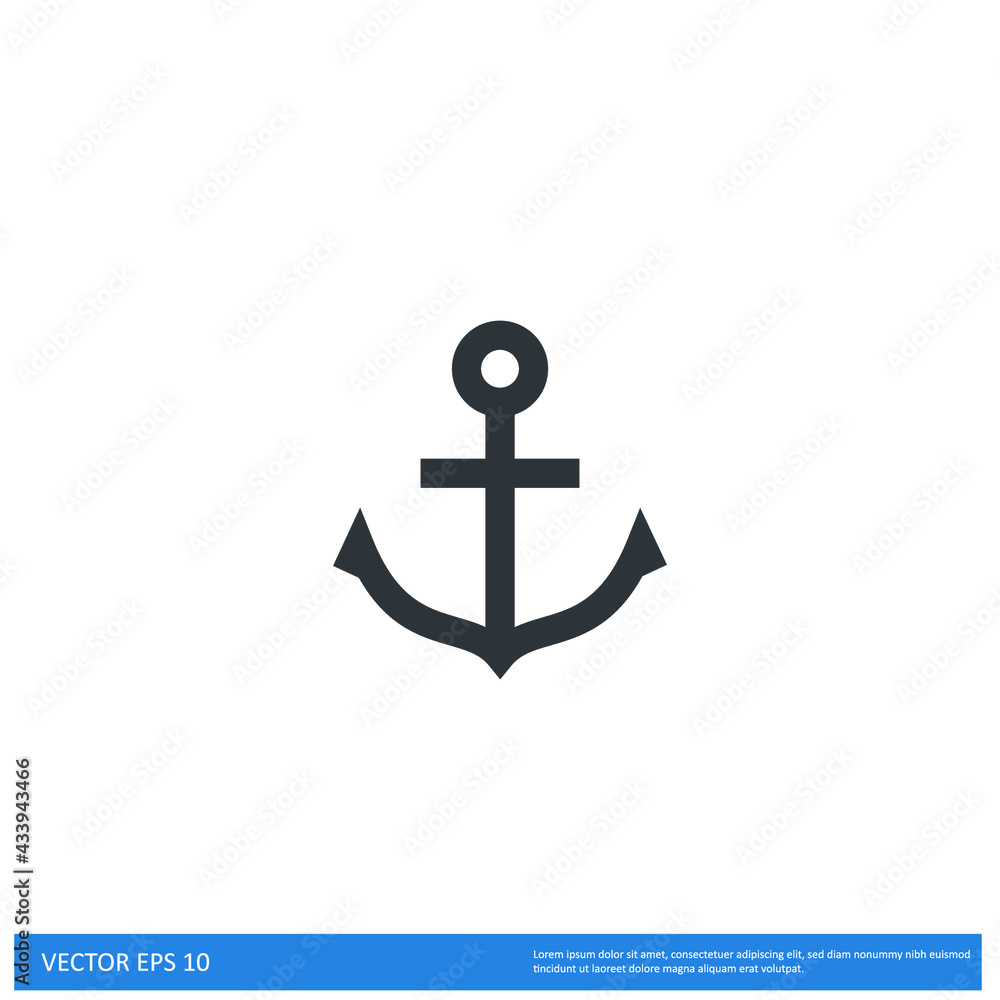 anchor icon nautical symbol simple design element anchor icon nautical symbol simple design element