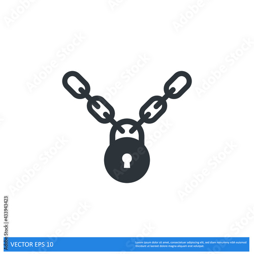 chain and padlock icon lock symbol 