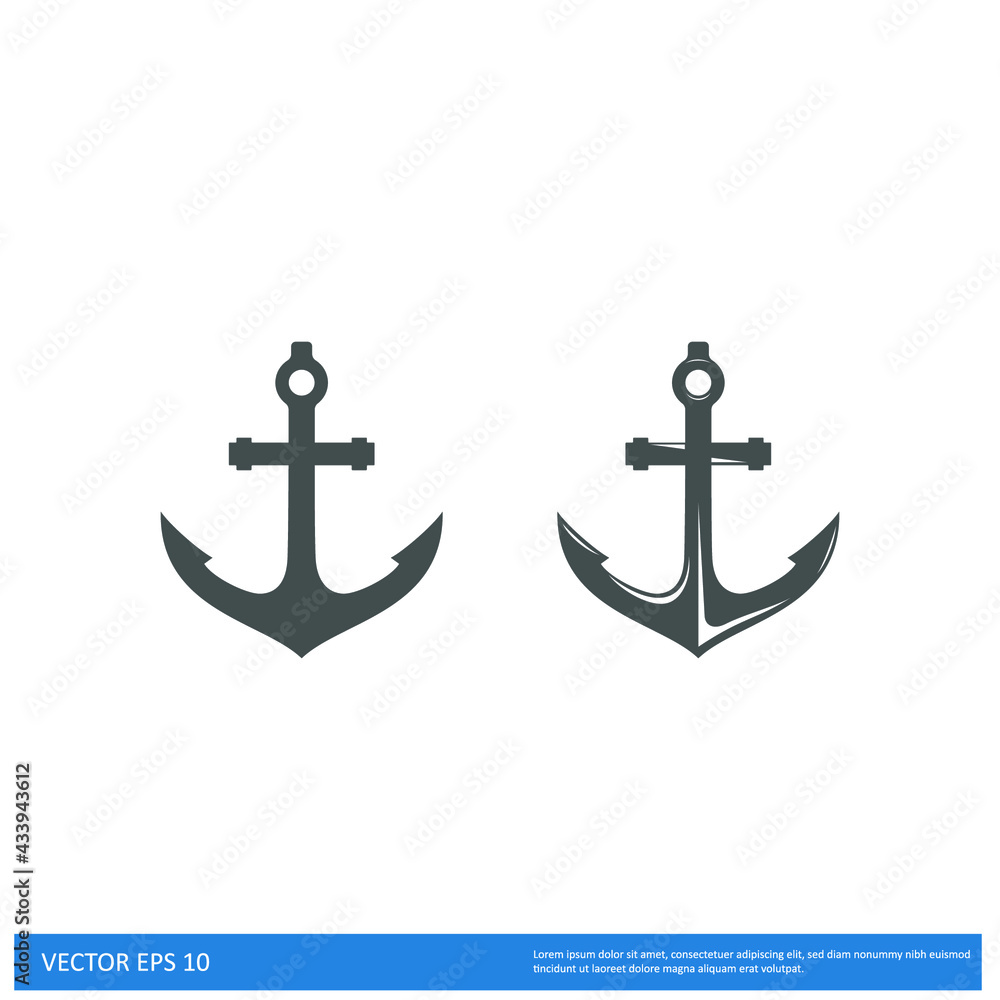 anchor icon nautical symbol simple design element anchor icon nautical symbol simple design element