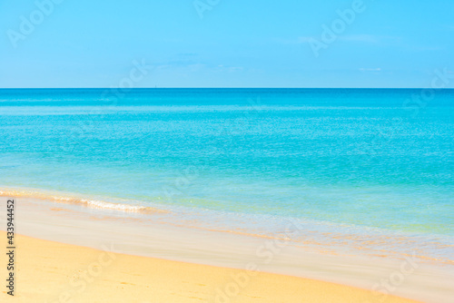 Summer vacation sea nature background. Blue sea water and sand beach © Pavlo Vakhrushev