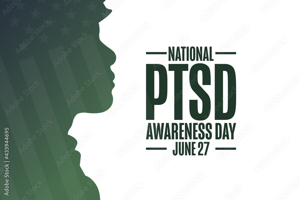 National PTSD Awareness Day. June 27. Holiday concept. Template for