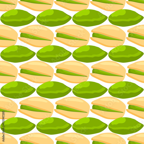 Illustration on theme big pattern identical types pistachio