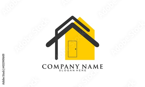 Modern house property vector logo