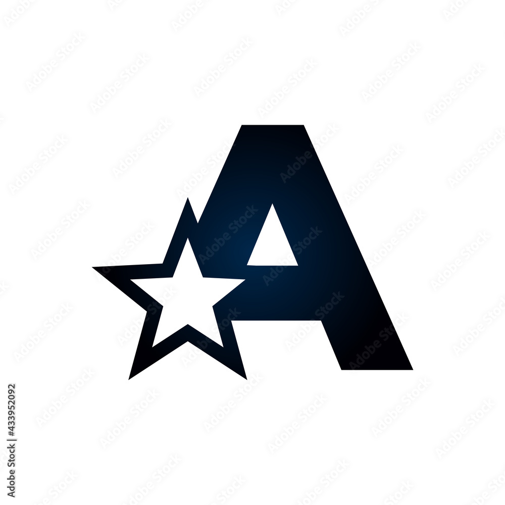 Letter A star logo. Usable for Winner, Award and Premium Logos. Letter A star logo. Usable for Winner, Award and Premium Logos.